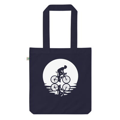 Kreis Und Spiegelung – Mann Radelt - Organic Einkaufstasche fahrrad