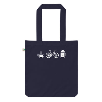 Kaffee, Bier Und Fahrrad - Organic Einkaufstasche fahrrad