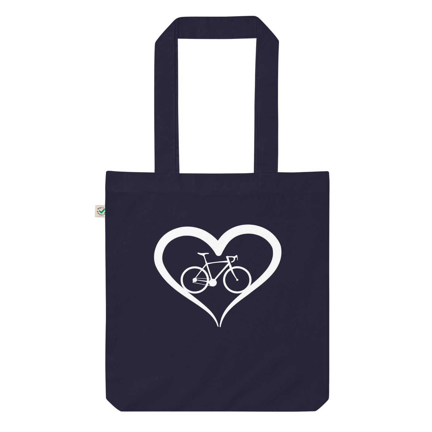 Fahrrad Und Herz - Organic Einkaufstasche fahrrad Navy