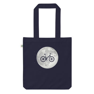 Vollmond - Radfahren - Organic Einkaufstasche fahrrad Navy