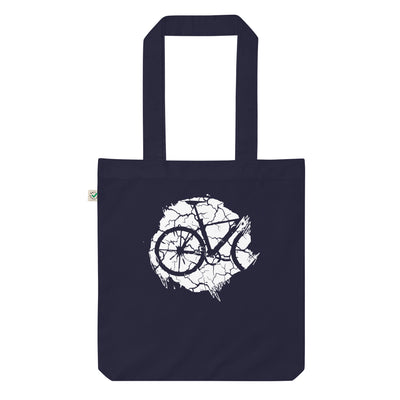 Grunge Kreis - Radfahren - Organic Einkaufstasche fahrrad Navy