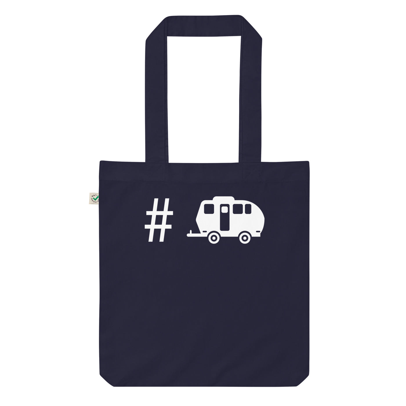 Hashtag - Campingwagen - Organic Einkaufstasche camping