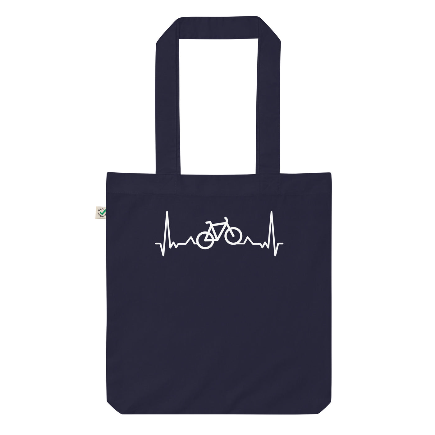 Herzschlag Fahrrad - Organic Einkaufstasche fahrrad Navy