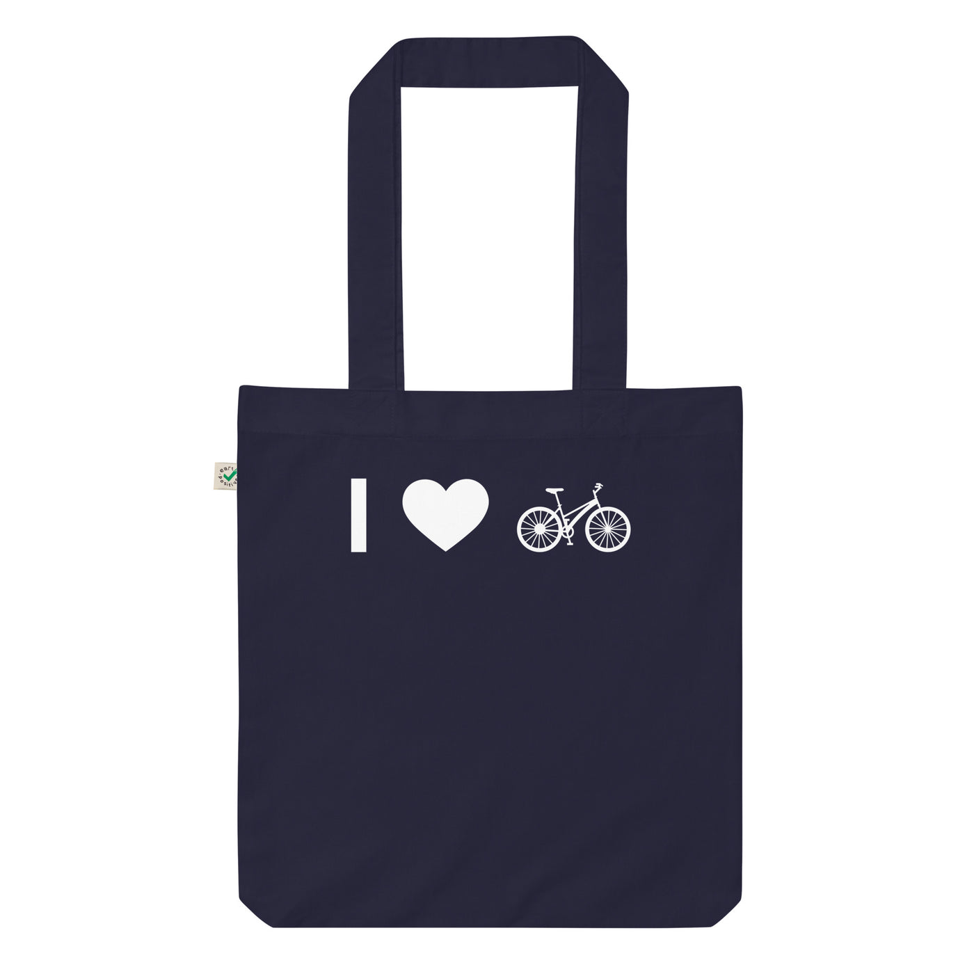 Herz Und Radfahren - Organic Einkaufstasche fahrrad Navy