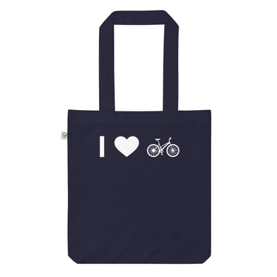Herz Und Radfahren - Organic Einkaufstasche fahrrad