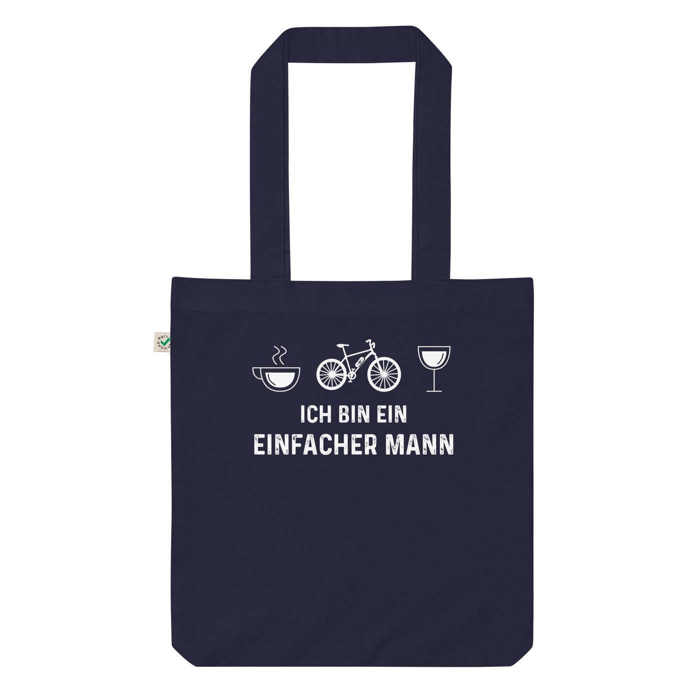 Ich Bin Ein Einfacher Mann - Organic Einkaufstasche e-bike Navy