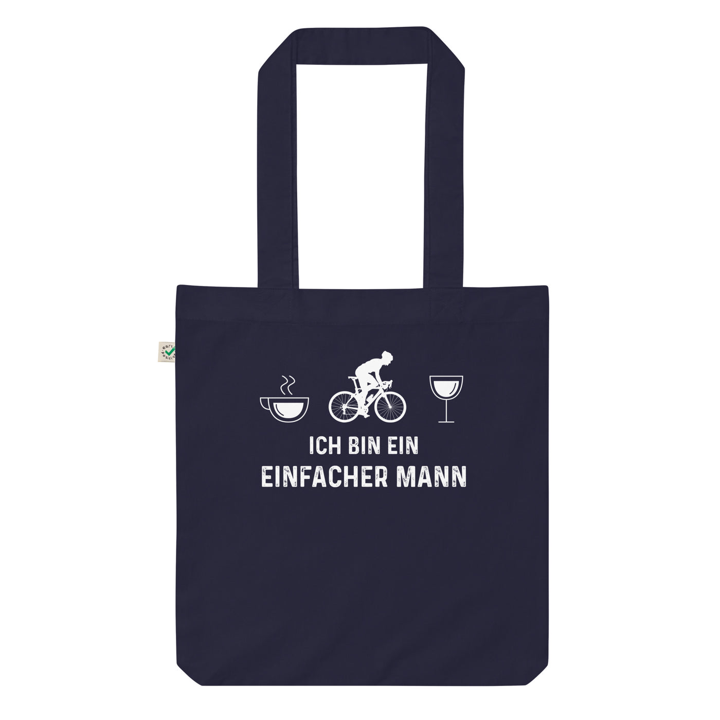 Ich Bin Ein Einfacher Mann 1 - Organic Einkaufstasche fahrrad Navy