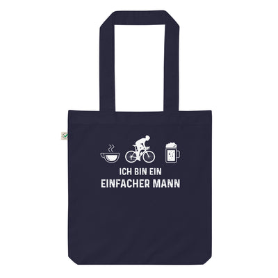 Ich Bin Ein Einfacher Mann 1 - Organic Einkaufstasche fahrrad Navy