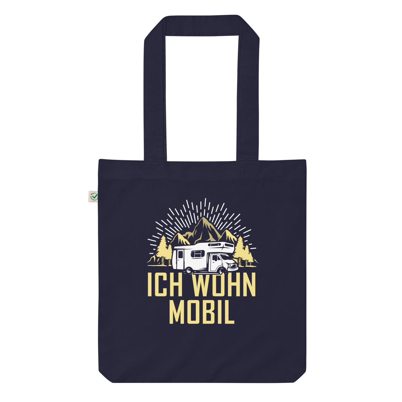 Ich Wohn Mobil - Organic Einkaufstasche camping Navy