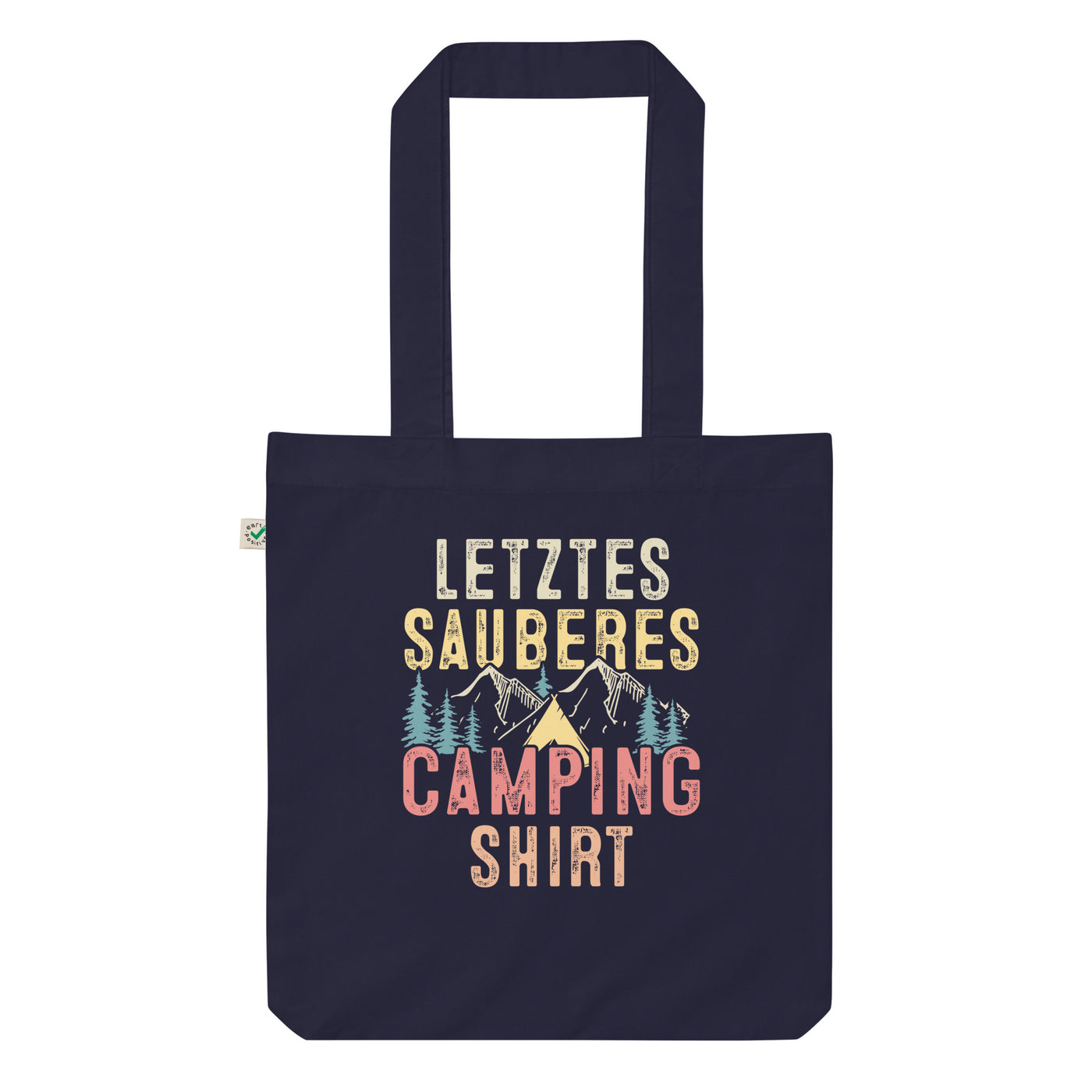 Letztes Sauberes Camping Shirt - Organic Einkaufstasche camping Navy