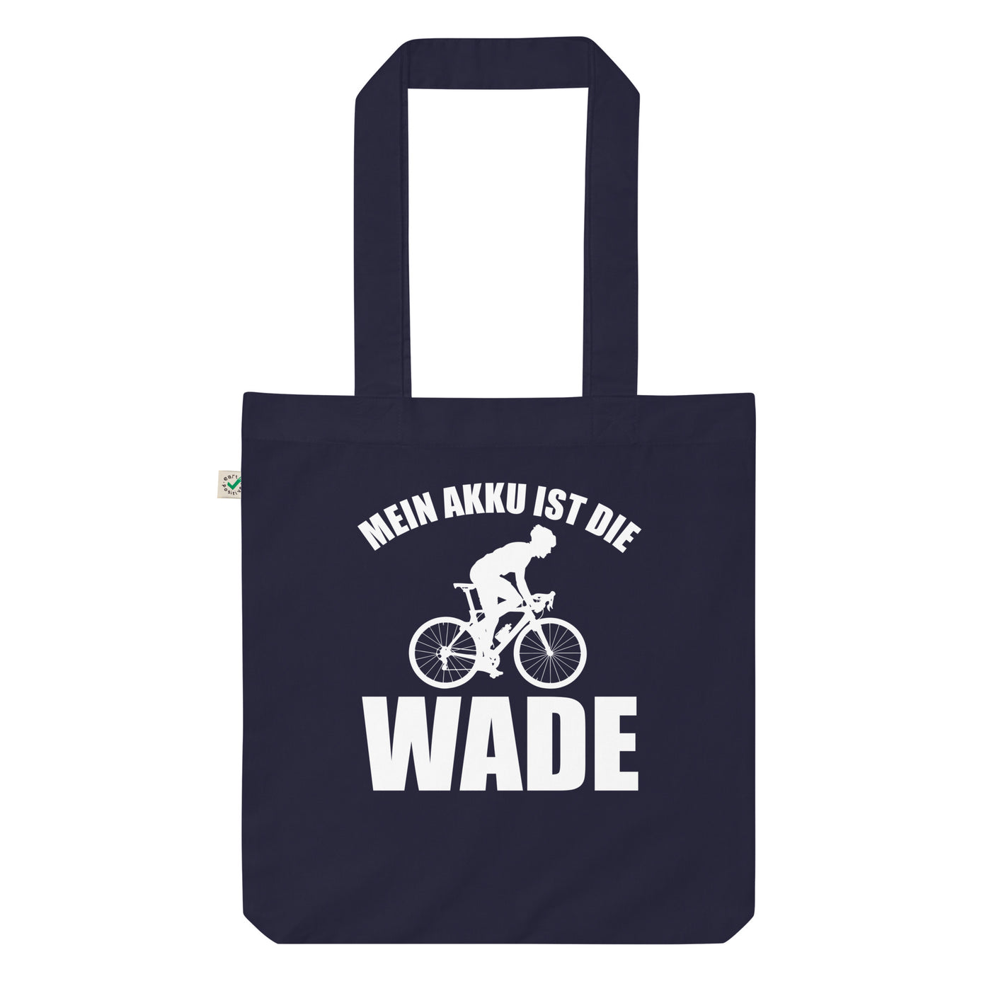 Mein Akku Ist Die Wade 2 - Organic Einkaufstasche fahrrad Navy