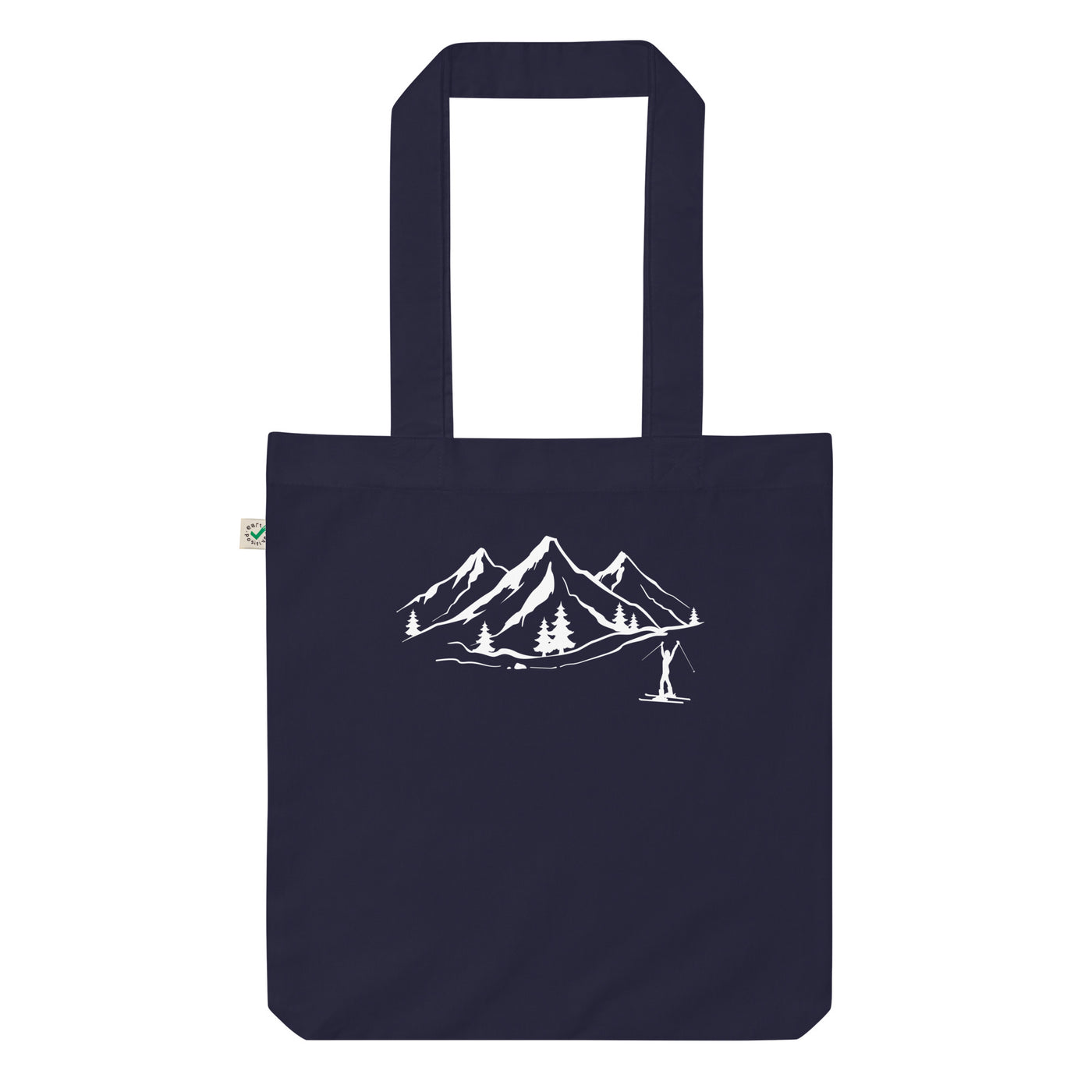 Berg 1 Und Skifahren - Organic Einkaufstasche klettern ski Navy
