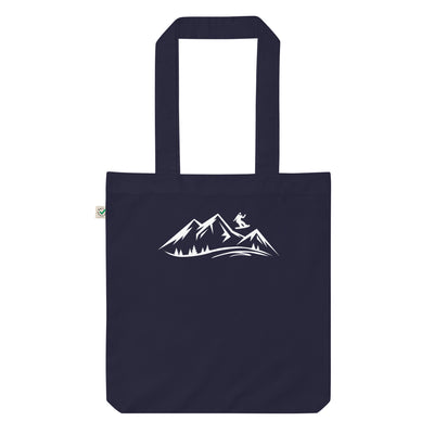 Berg- Und Snowboardfahren - Organic Einkaufstasche snowboarden Navy