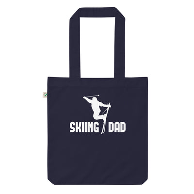 Skifahrender Vater - Organic Einkaufstasche klettern ski