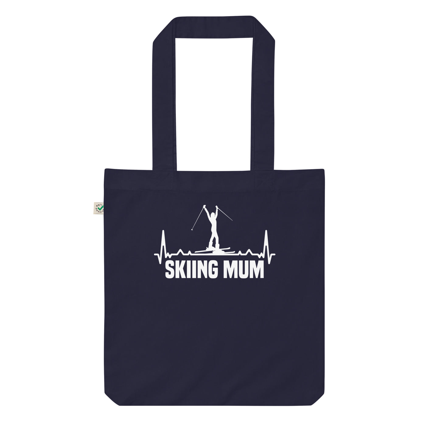 Skifahren Mama 1 - Organic Einkaufstasche klettern ski Navy