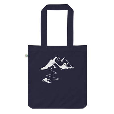 Skisüchtig - Organic Einkaufstasche klettern ski Navy