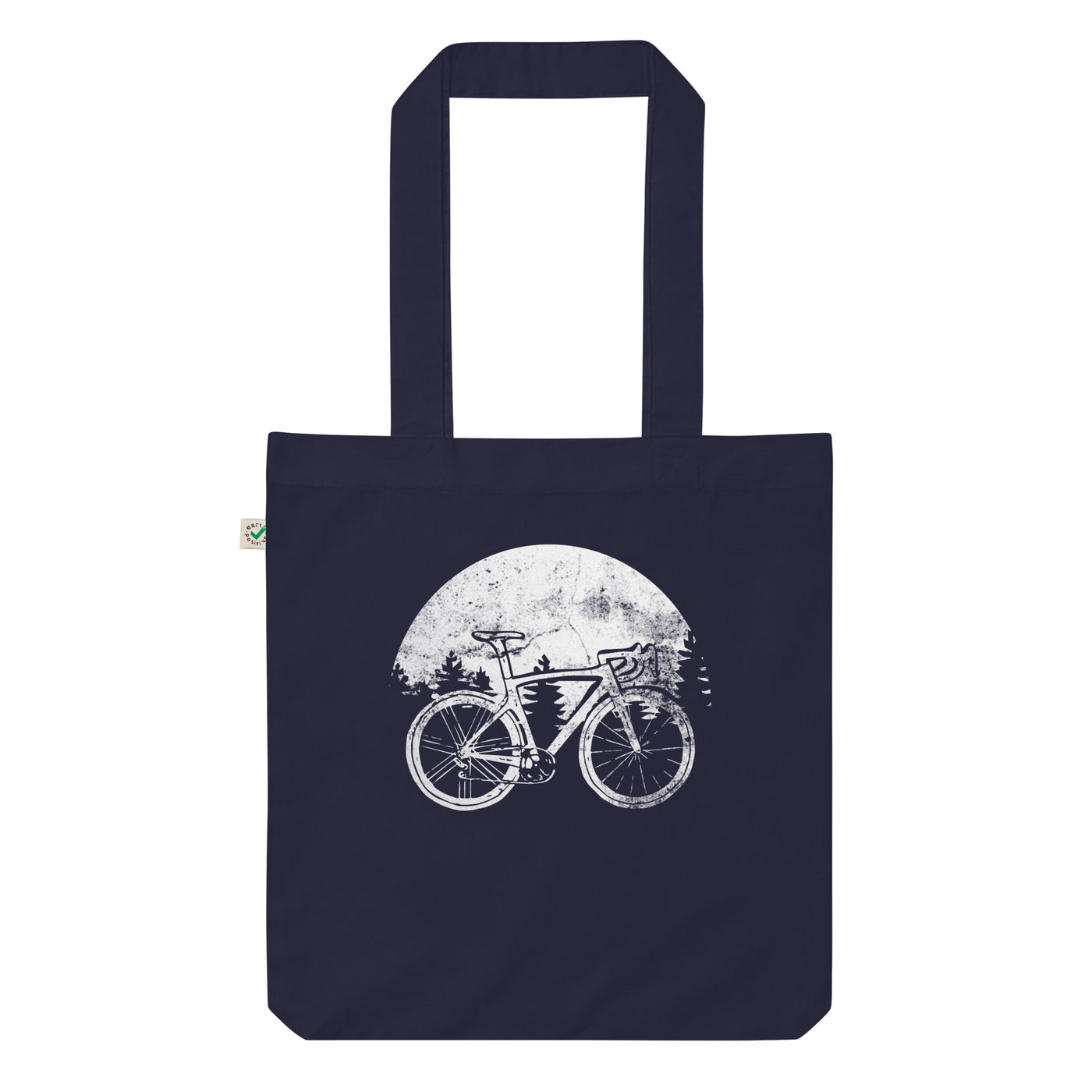 Sonne - Radfahren - Organic Einkaufstasche fahrrad Navy