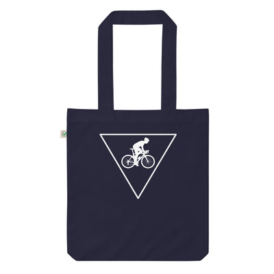 Dreieck Und Radfahren - Organic Einkaufstasche fahrrad Navy