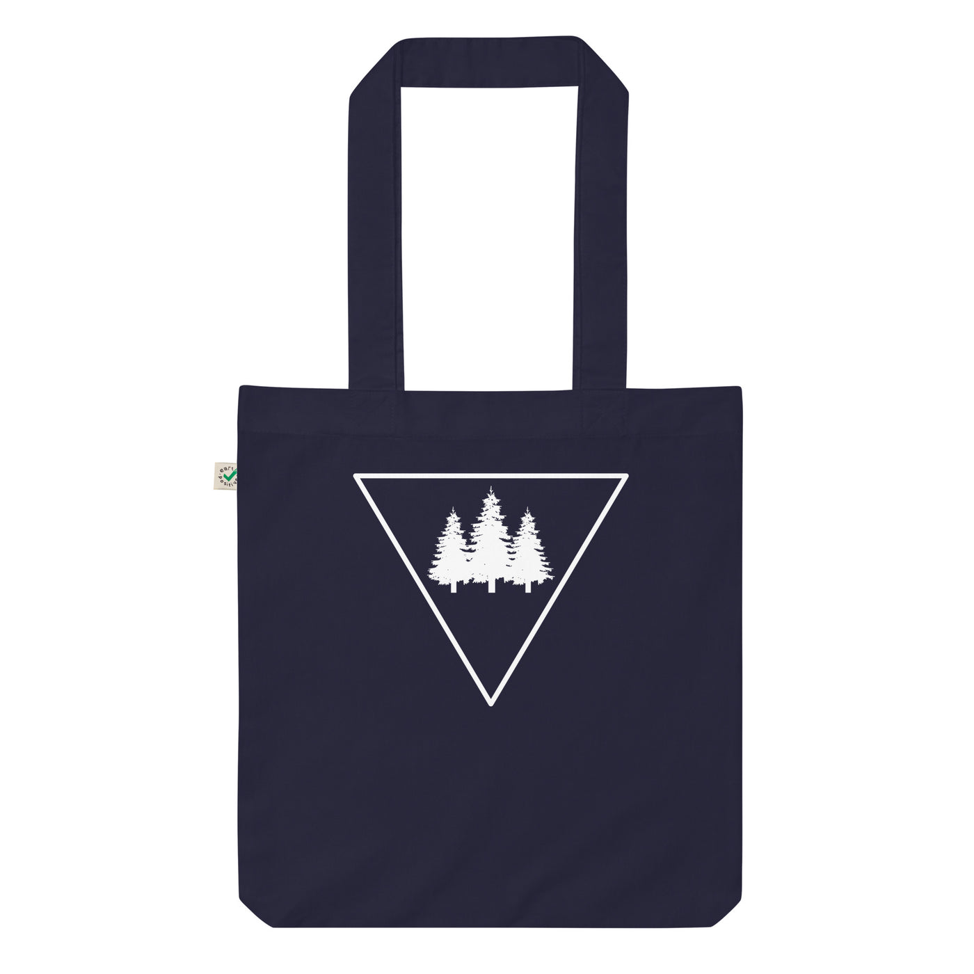 Dreieck Und Bäume - Organic Einkaufstasche camping Navy
