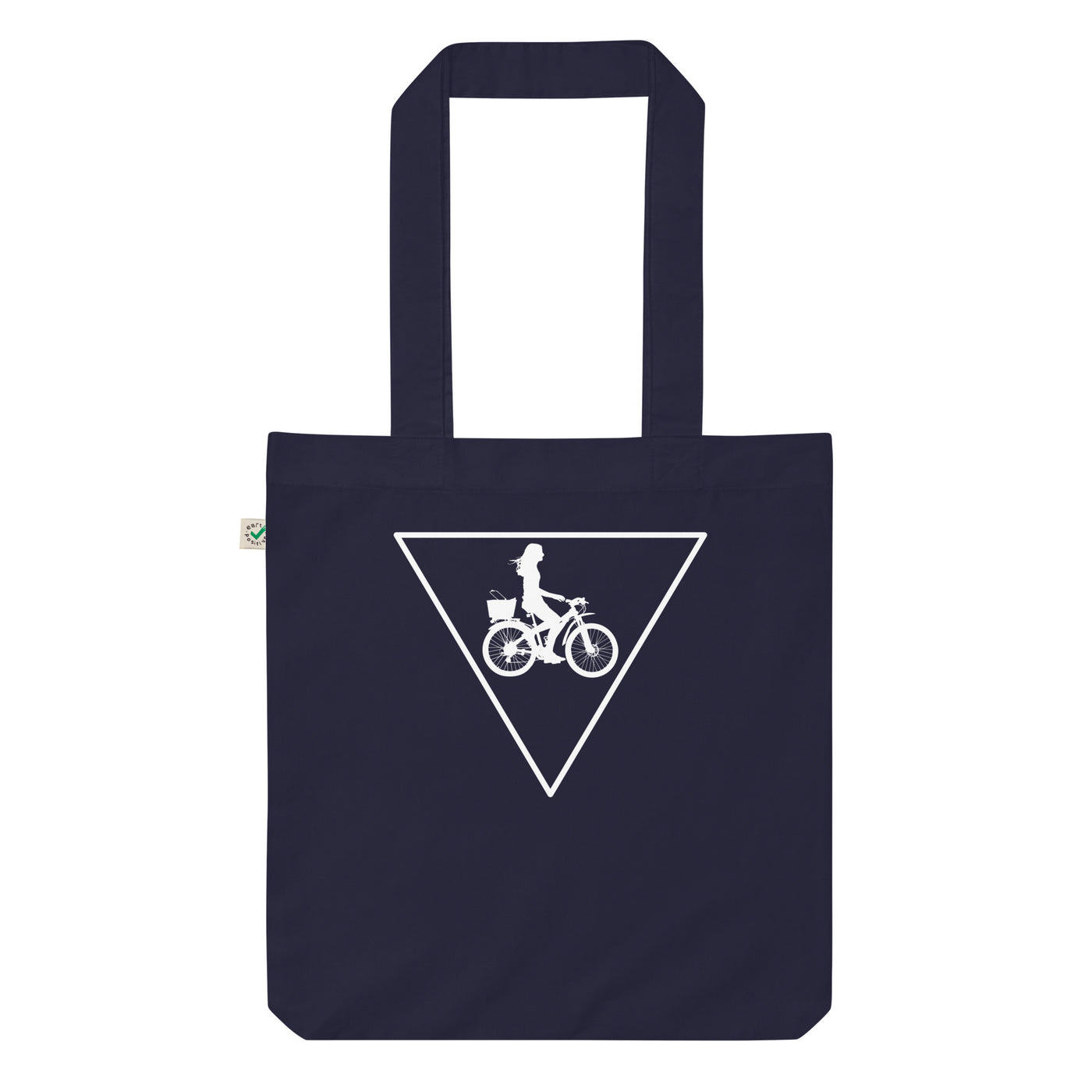Dreieck Und Radfahren - Organic Einkaufstasche fahrrad Navy