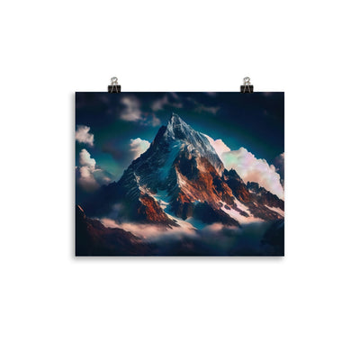 Berge und Nebel - Premium Poster (glänzend) berge xxx 27.9 x 35.6 cm