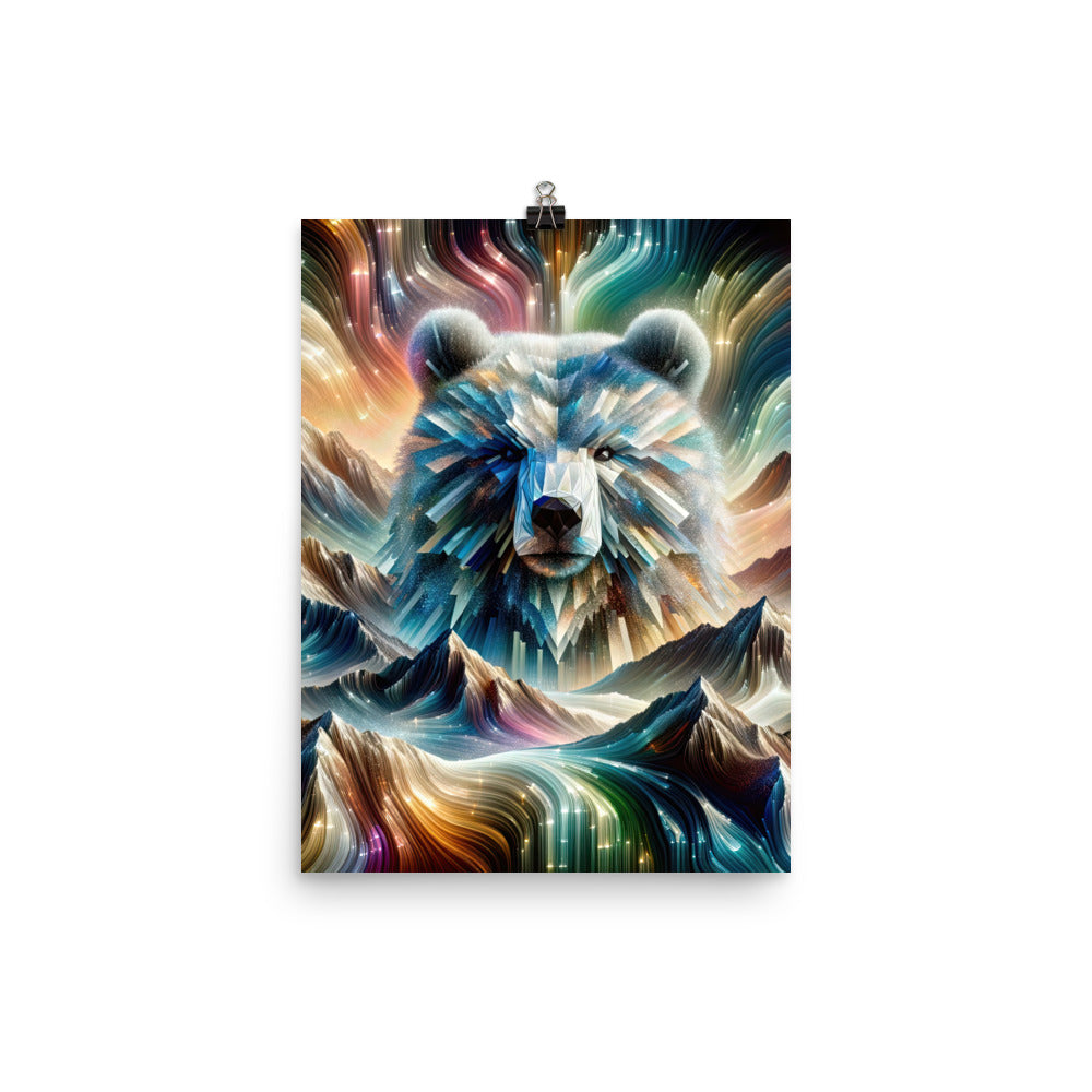 Alpen & Bär Kaleidoskop - Abstrakte Lichtkunst mit Kraft - Premium Poster (glänzend) camping xxx yyy zzz 30.5 x 40.6 cm
