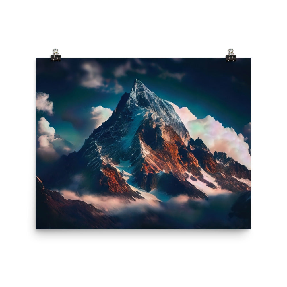 Berge und Nebel - Premium Poster (glänzend) berge xxx 40.6 x 50.8 cm