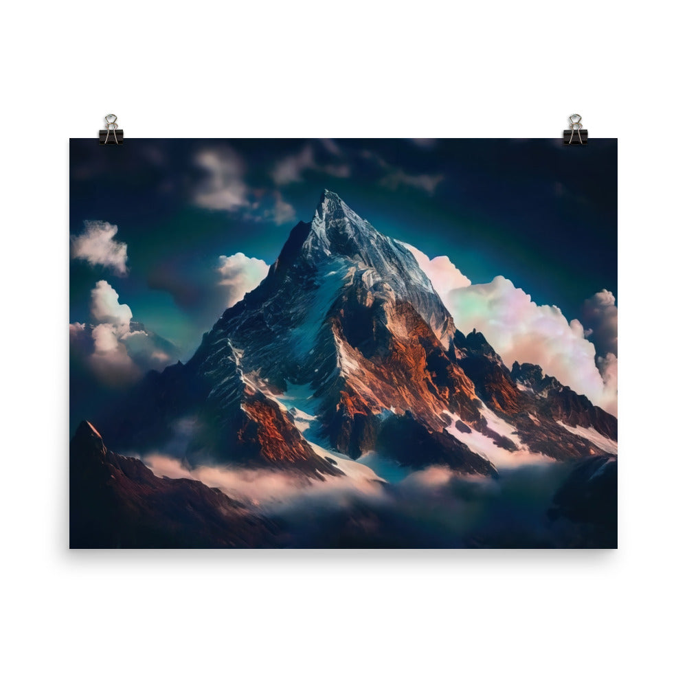 Berge und Nebel - Premium Poster (glänzend) berge xxx 45.7 x 61 cm