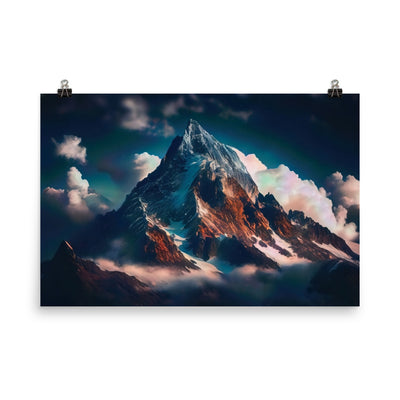 Berge und Nebel - Premium Poster (glänzend) berge xxx 61 x 91.4 cm