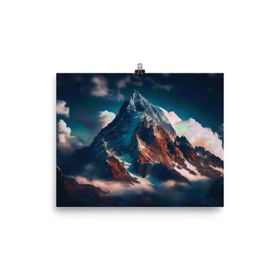 Berge und Nebel - Premium Poster (glänzend) berge xxx 20.3 x 25.4 cm