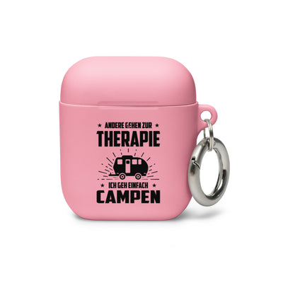 Andere Gehen Zur Therapie Ich Gen Einfach Campen - AirPods Case camping Pink AirPods