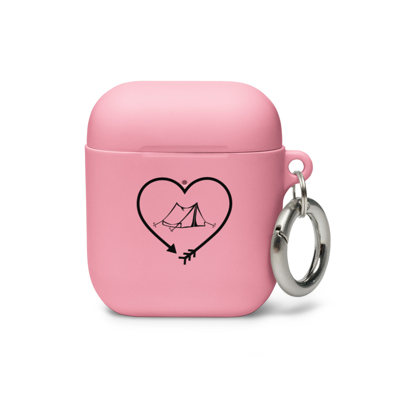 Pfeil, Herz Und Camping 1 - AirPods Case camping Pink AirPods