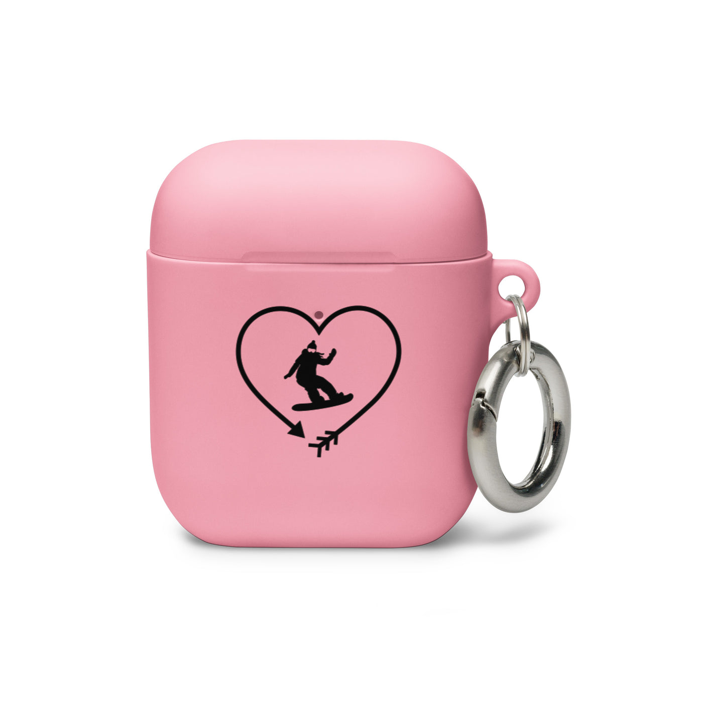 Pfeil, Herz Und Snowboarden 1 - AirPods Case snowboarden Pink AirPods