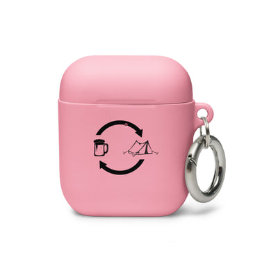 Bier, Pfeile Laden Und Camping 1 - AirPods Case camping Pink AirPods
