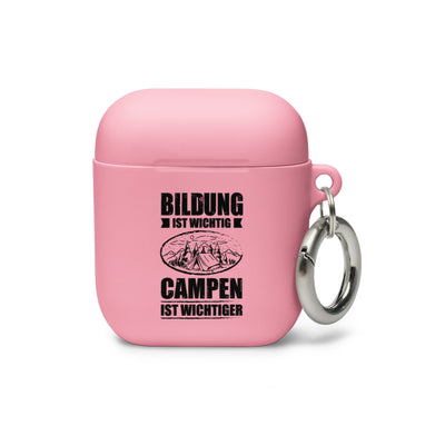 Bildung Ist Wichtig Campen Ist Wichtiger - AirPods Case camping Pink AirPods