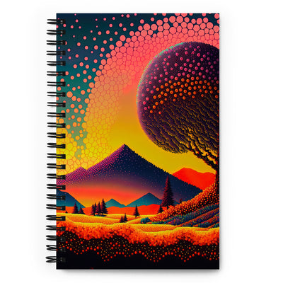 Berge und warme Farben - Punktkunst - Notizbuch berge xxx Default Title