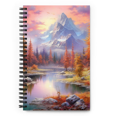 Landschaftsmalerei - Berge, Bäume, Bergsee und Herbstfarben - Notizbuch berge xxx Default Title