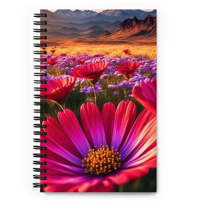 Wünderschöne Blumen und Berge im Hintergrund - Notizbuch berge xxx Default Title