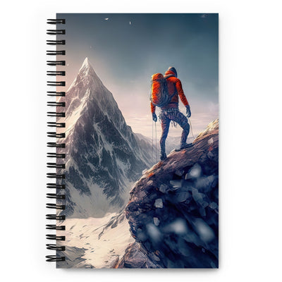 Bergsteiger auf Berg - Epische Malerei - Notizbuch klettern xxx Default Title