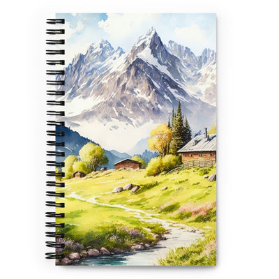Epische Berge und Berghütte - Landschaftsmalerei - Notizbuch berge xxx Default Title