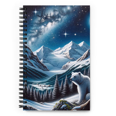 Sternennacht und Eisbär: Acrylgemälde mit Milchstraße, Alpen und schneebedeckte Gipfel - Notizbuch camping xxx yyy zzz Default Title