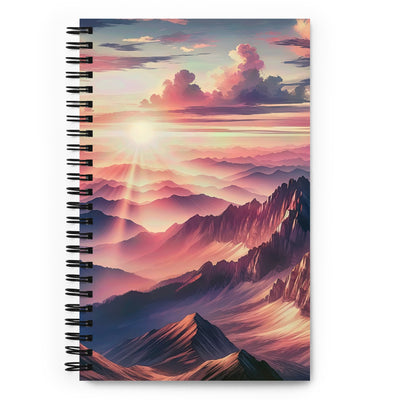 Schöne Berge bei Sonnenaufgang: Malerei in Pastelltönen - Notizbuch berge xxx yyy zzz Default Title