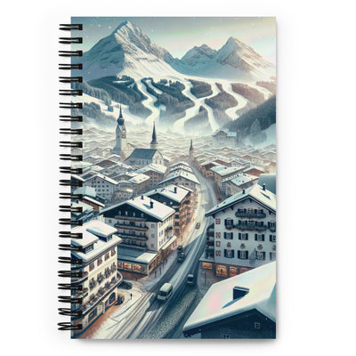 Winter in Kitzbühel: Digitale Malerei von schneebedeckten Dächern - Notizbuch berge xxx yyy zzz Default Title
