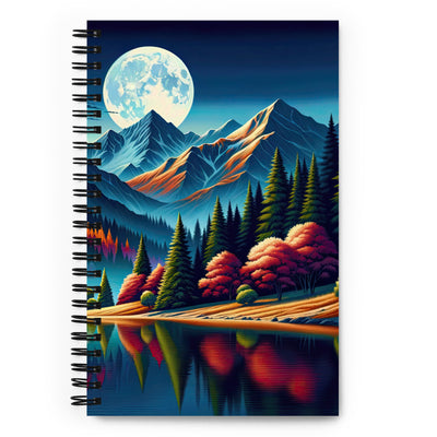Ruhiger Herbstabend in den Alpen, grün-rote Berge - Notizbuch berge xxx yyy zzz Default Title