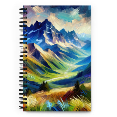 Impressionistische Alpen, lebendige Farbtupfer und Lichteffekte - Notizbuch berge xxx yyy zzz Default Title