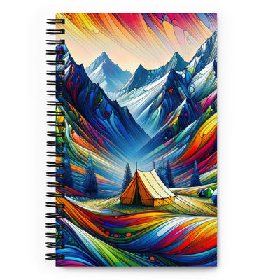 Surreale Alpen in abstrakten Farben, dynamische Formen der Landschaft - Notizbuch camping xxx yyy zzz Default Title