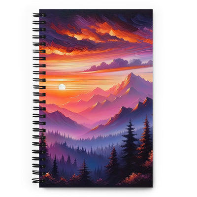 Ölgemälde der Alpenlandschaft im ätherischen Sonnenuntergang, himmlische Farbtöne - Notizbuch berge xxx yyy zzz Default Title