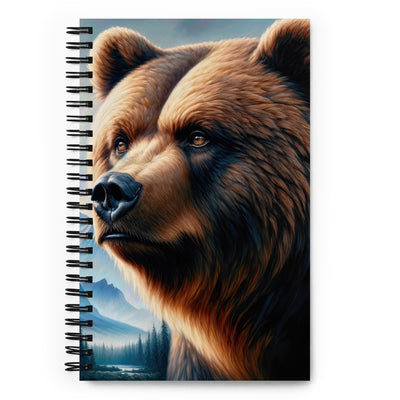 Ölgemälde, das das Gesicht eines starken realistischen Bären einfängt. Porträt - Notizbuch camping xxx yyy zzz Default Title