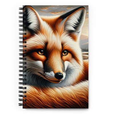 Ölgemälde eines nachdenklichen Fuchses mit weisem Blick - Notizbuch camping xxx yyy zzz Default Title