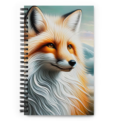 Ölgemälde eines anmutigen, intelligent blickenden Fuchses in Orange-Weiß - Notizbuch camping xxx yyy zzz Default Title